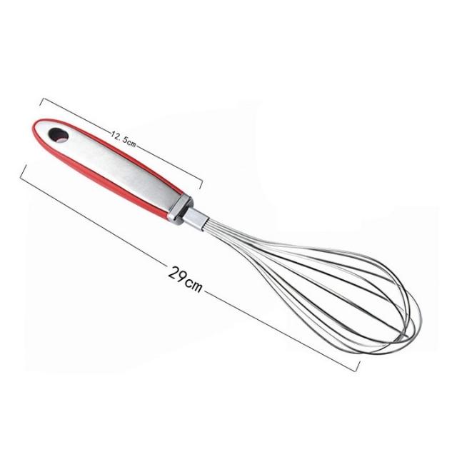 Stainless Steel Manual Hand Mixer Wire Whisk Silicone Non-Slip Handle (ESG12091)