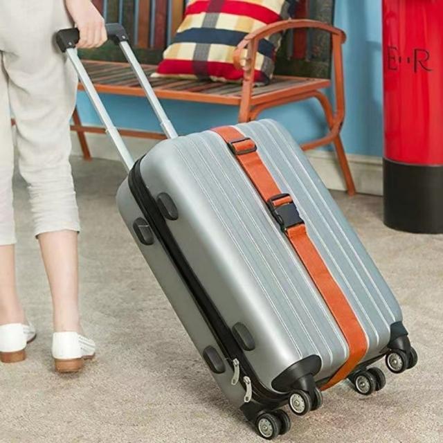 Fixed Buckle Adjustable Suitcase Belt Luggage Strap Name Tag (ESG14581)