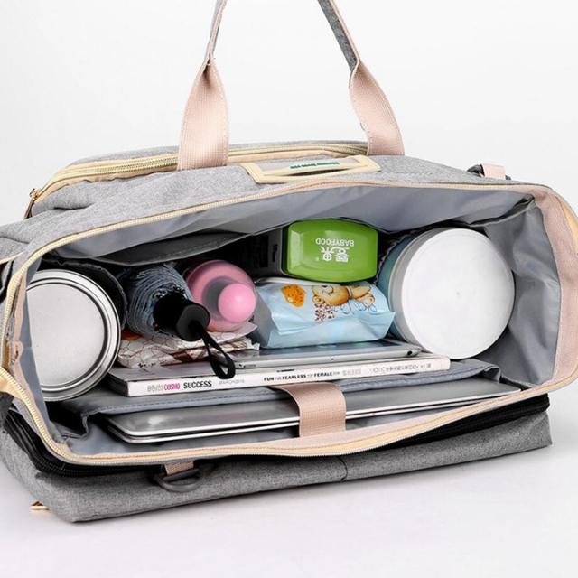  Foldable Travel Bed with Mattress Multi-Purpose Travel Baby Diaper Bag Waterproof (ESG15140)