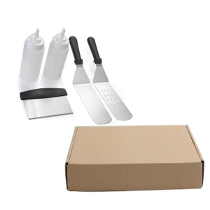 5 Piece Griddle Spatula Barbecue Grilling Tools Set (ESG11981)