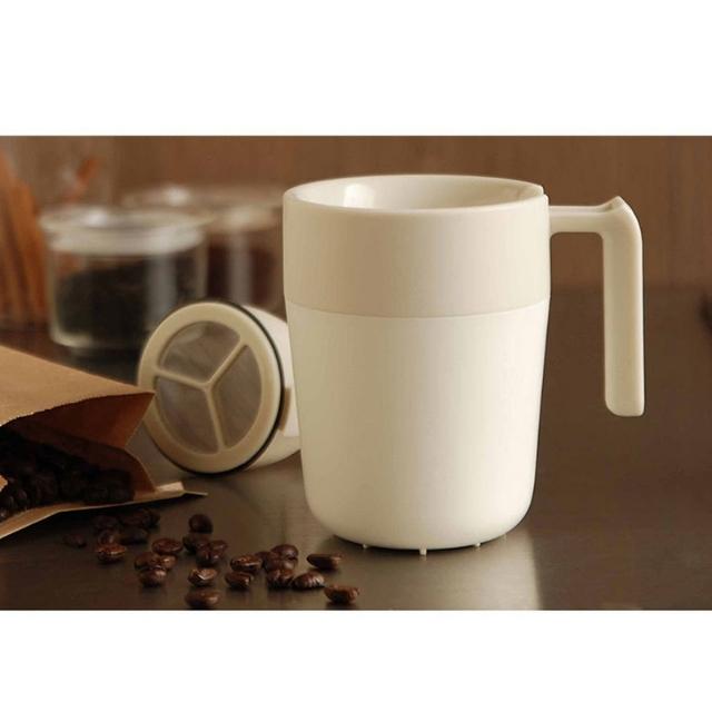 Double Layer Mug Cup Press to Brew Coffee (ESG15758)