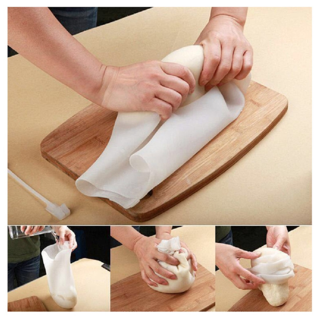 Reusable Food-Grade Silicone Bag Kneading Dough Bag Mixer for Bread Pastry Pizza (ESG17242)