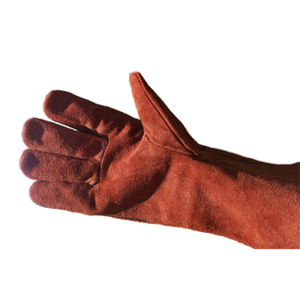 Heat Resistant Leather Grill Gloves Safety BBQ Gloves (ESG17534)