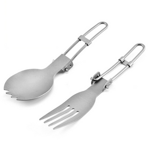Foldable Fork Spoon Camping Tool Travel Utensil (ESG16042)