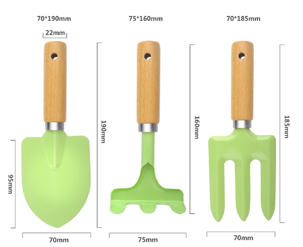 Metal with Sturdy Wooden Mini Gardening Tools Set (ESG18400)