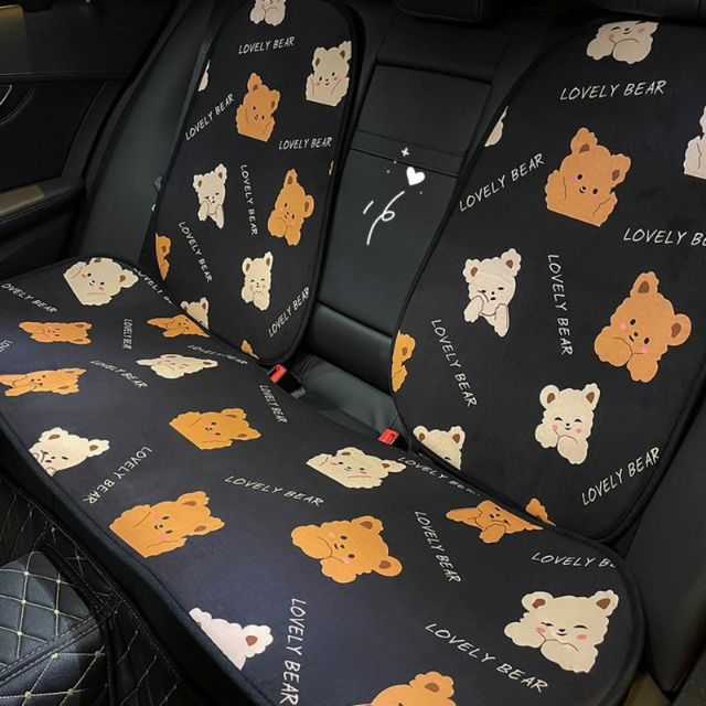 Car Mat Seat Cushion Cute Bear Plush (ESG20370)
