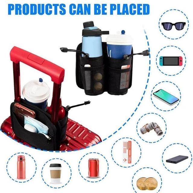 Portable Suitcase Handles Drink Bag Travel Cup Holder (ESG14579)