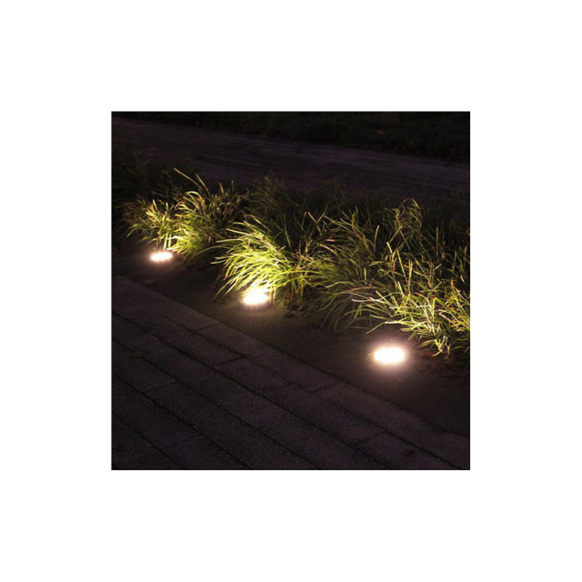 8 LED Solar Disk Lights Waterproof Patio Outdoor Light with Light Sensor Solar Ground Garden LED Lights (ESG11893)
