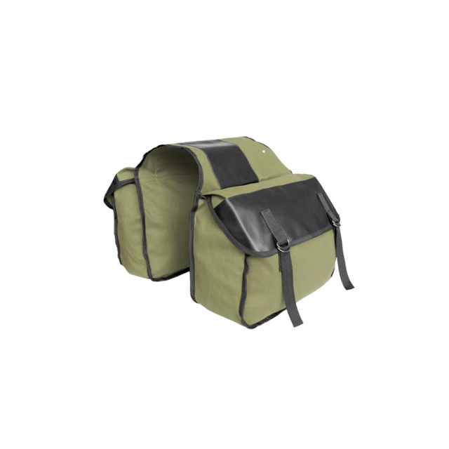 Bike Pannier Bag pack Bicycle Rear Seat Carrier Canvas Bag (ESG12997)