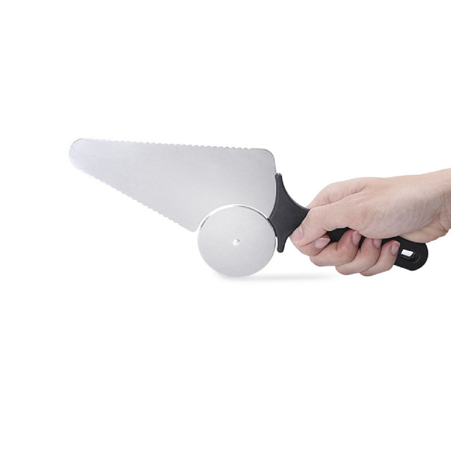 3 in 1 Stainless Steel Pizza Cutter and Server Slicer for Pizza, Bread, Pie, Pastry (ESG12095)