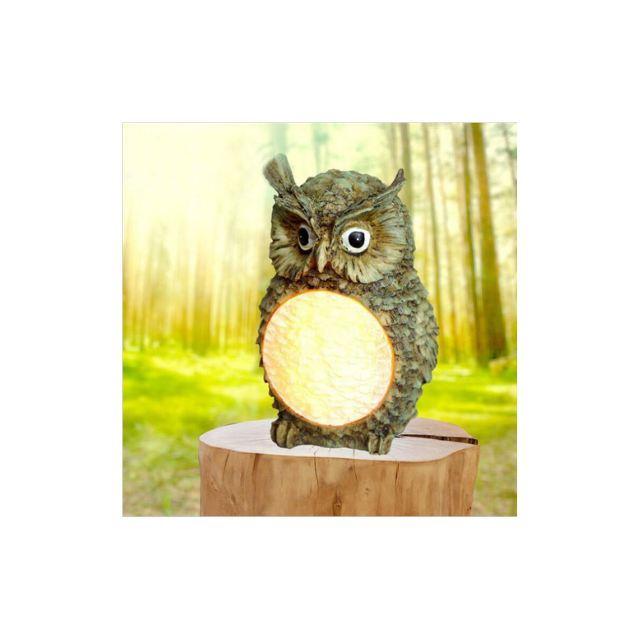 LED Lights Outdoor Solar Waterproof Wireless Lighting Owl (ESG11901)