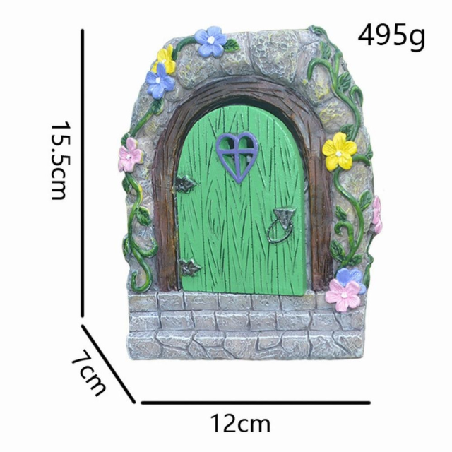 Garden Miniature Craft Solar LED Step Stone Door (ESG20508)
