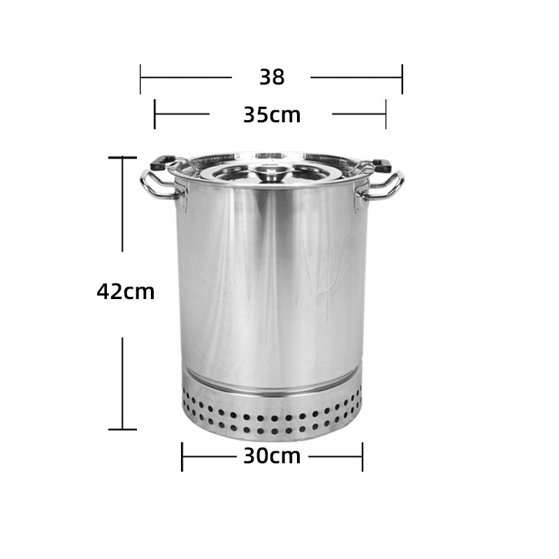 Stainless Steel Vertical Barbecue Smokeless Griller Portable Camping Use (ESG15980)
