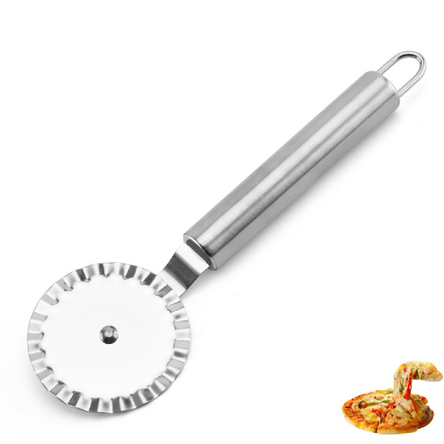 Stainless Steel Fluted Design Pizza Slicer Pastry Pie Wheel Cutter (ESG11612)