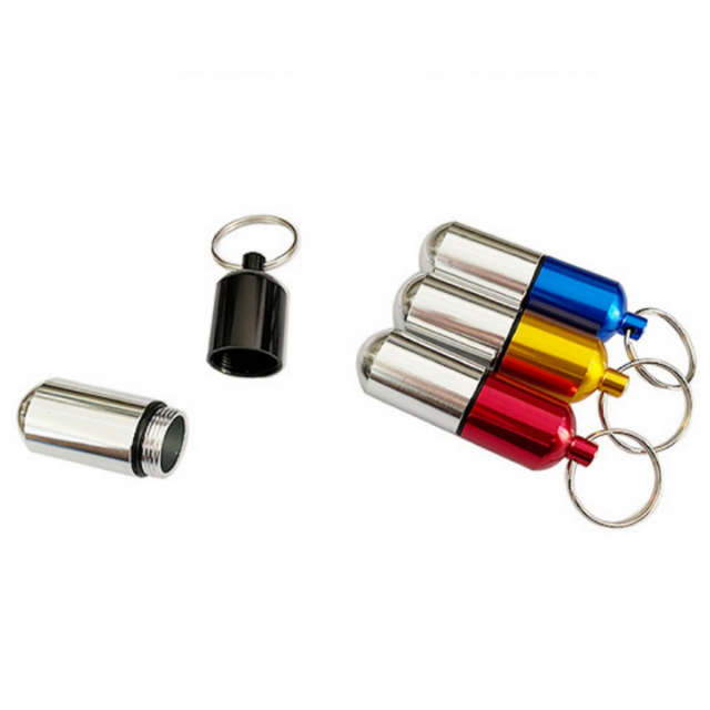 Camping Travel Kit Bottle Storage Medication Container Key Chain (ESG18361)